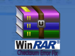 Checksum Error WinRar Fix
