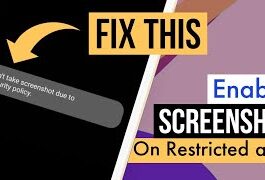 Fix Can’t Take Screenshot Due To Security Policy